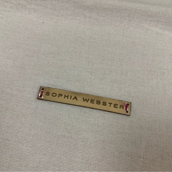 Sophia Webster Designer Shoe Dust Bag Beige Canvas Drawstring Storage Pouch Logo - Picture 3 of 3